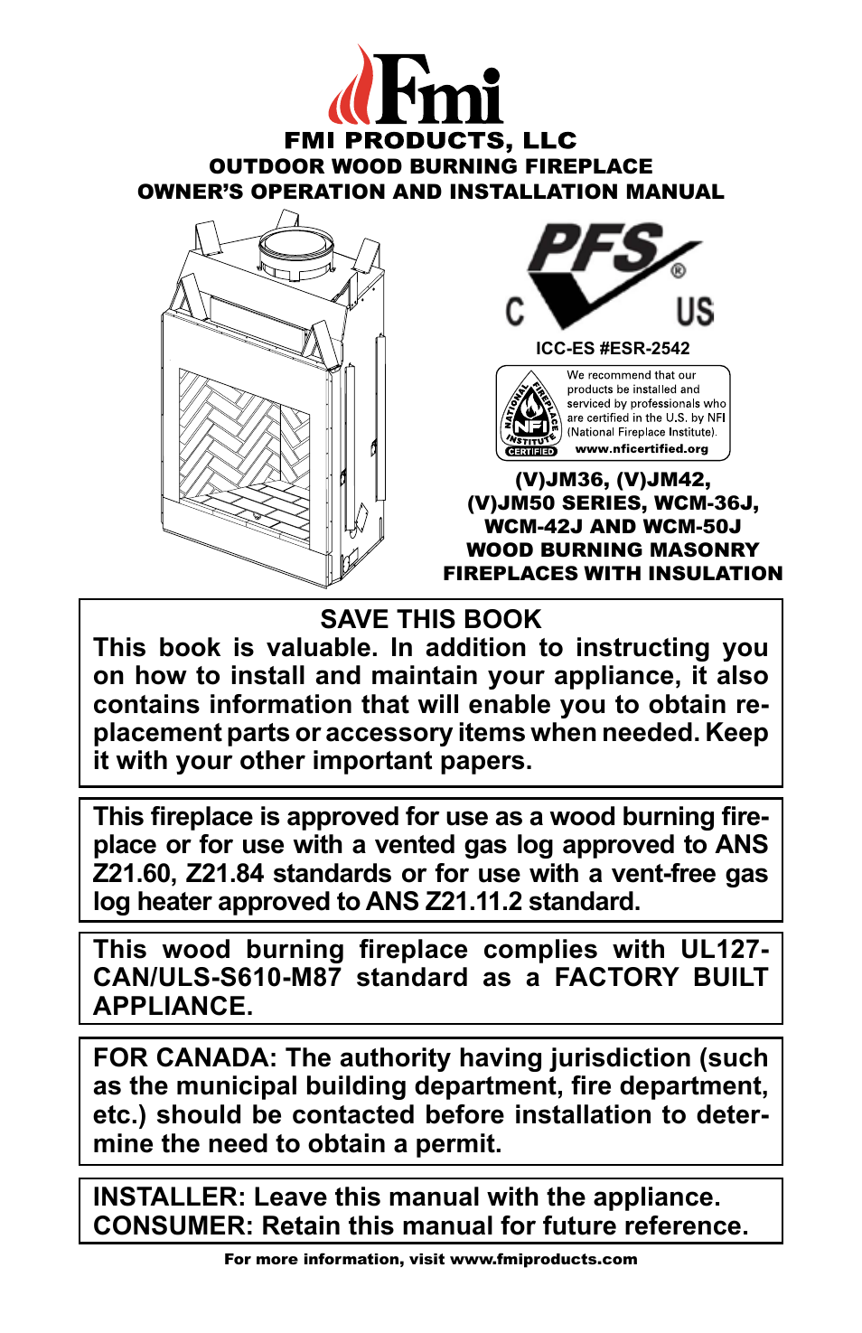 FMI (V)JM42 User Manual | 40 pages