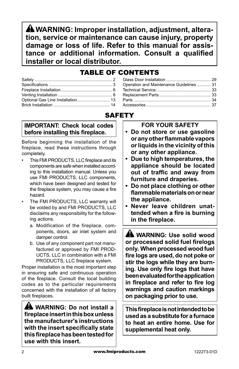 FMI (V)JM42 User Manual | Page 2 / 40