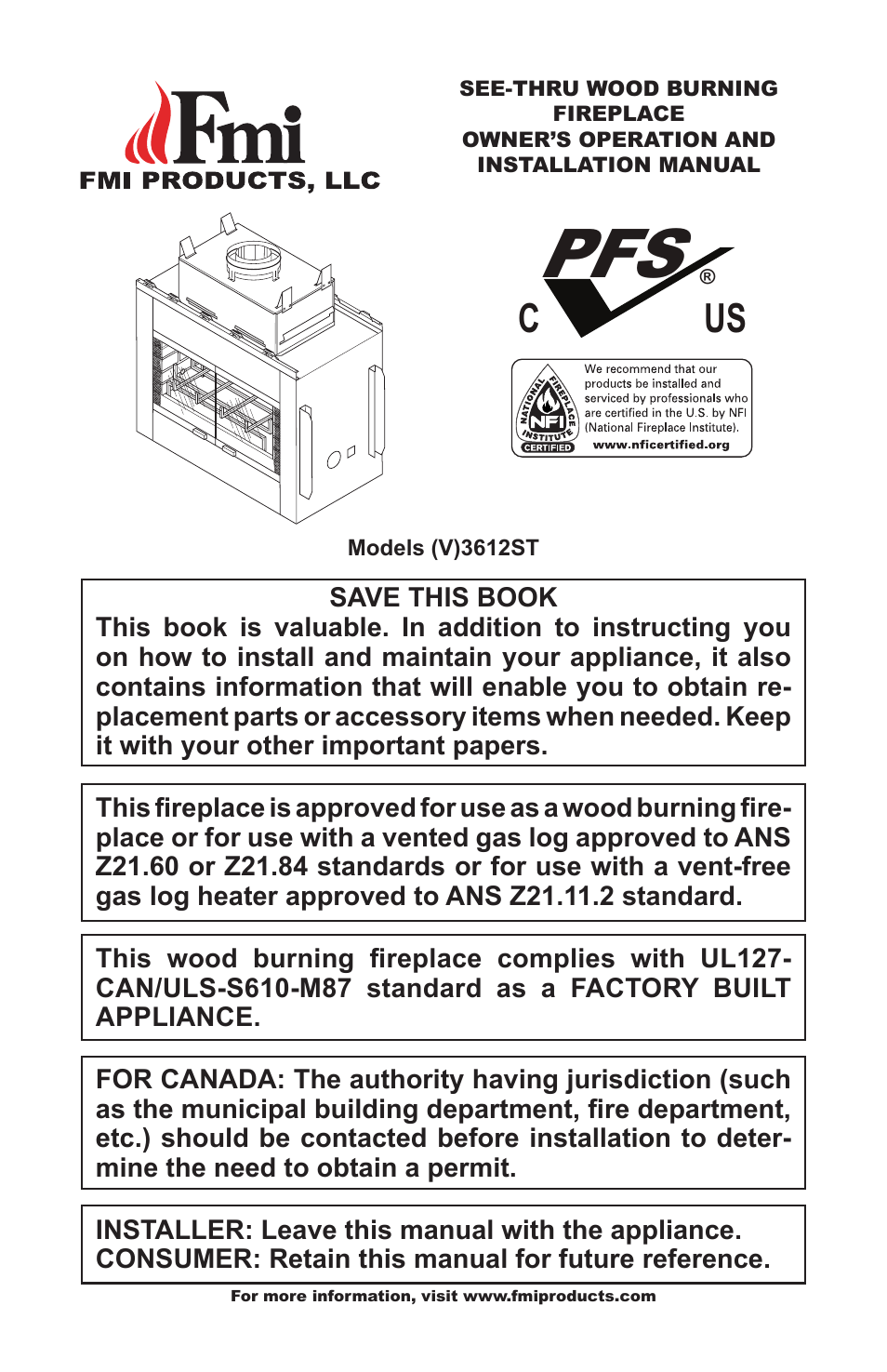 FMI (V)3612ST User Manual | 16 pages