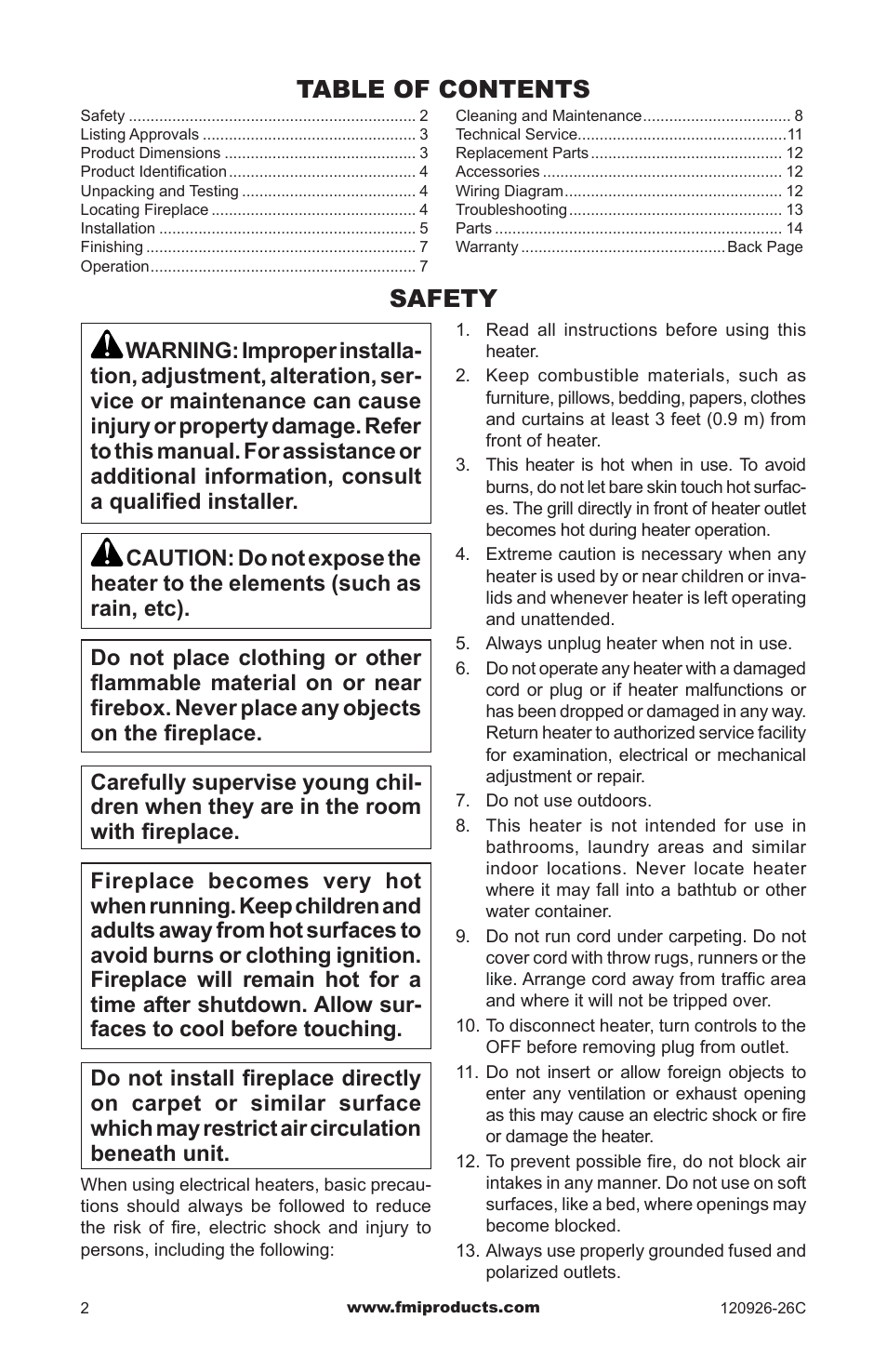 FMI CGEF23B User Manual | Page 2 / 16