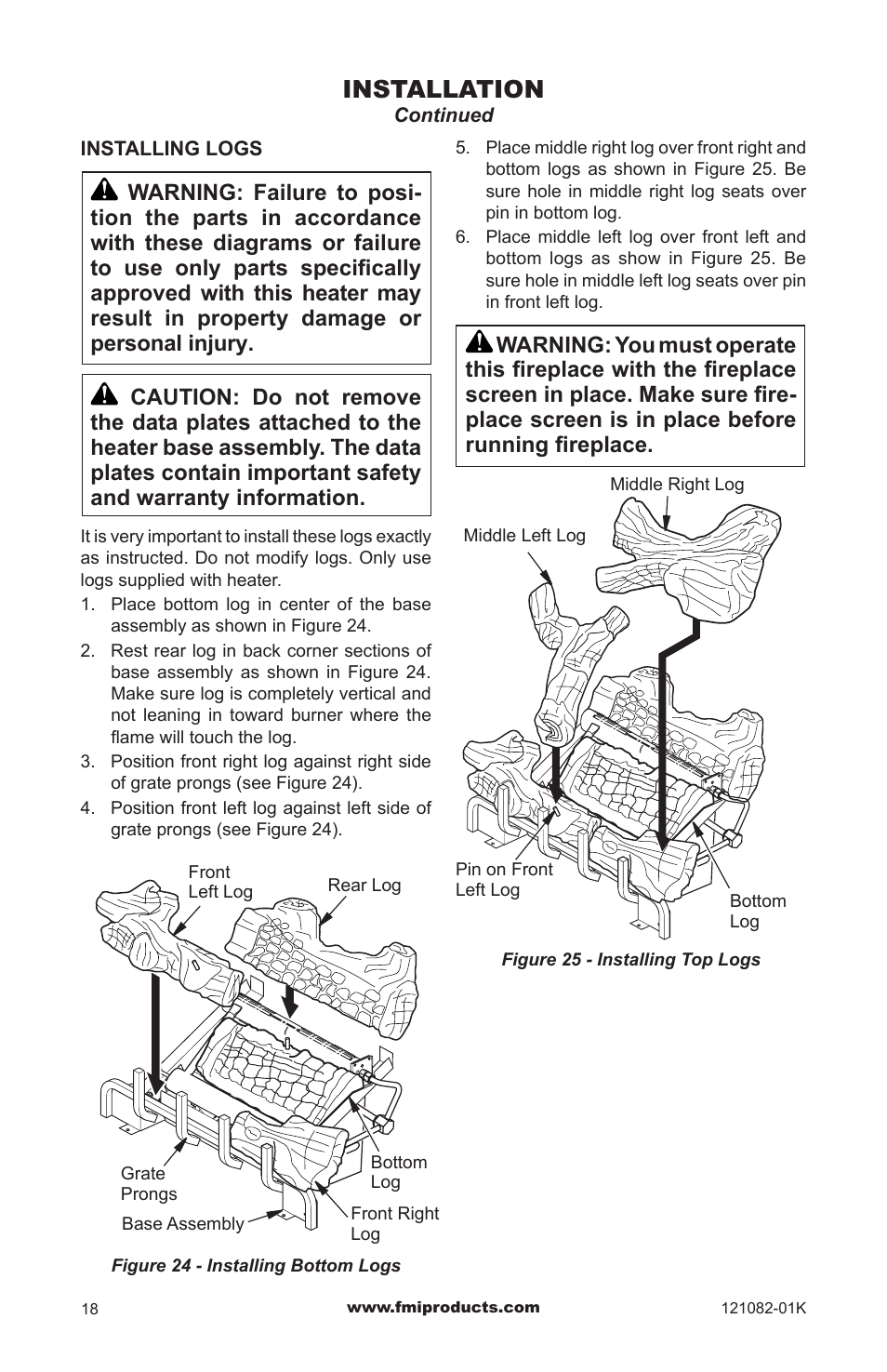 Installation | FMI VSGF36NRC User Manual | Page 18 / 36