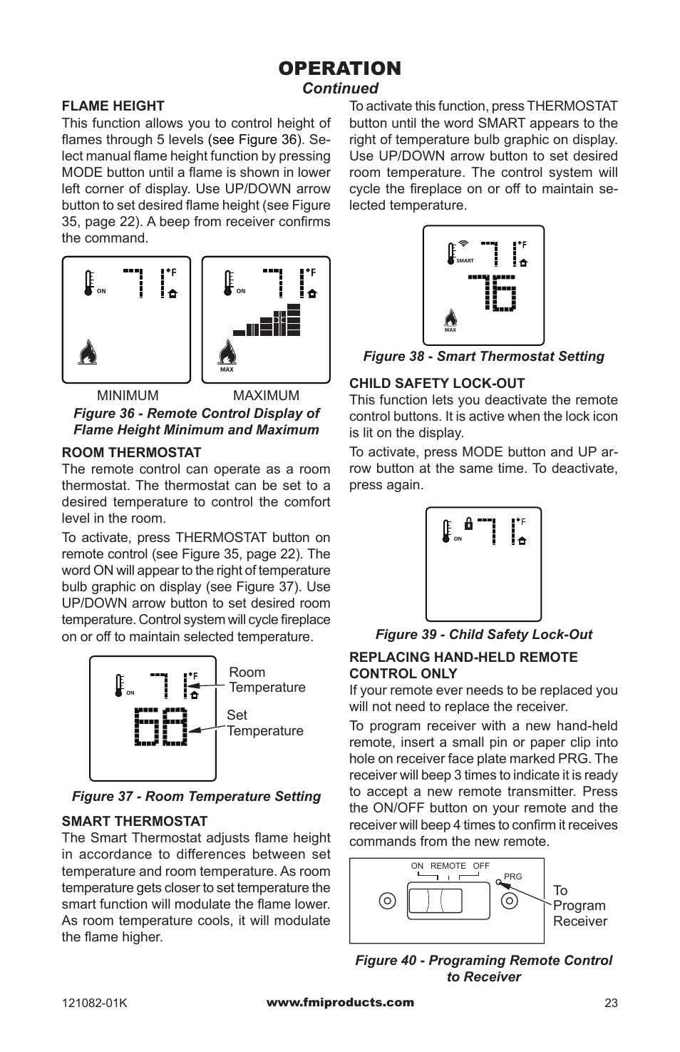 Operation | FMI VSGF36NRC User Manual | Page 23 / 36