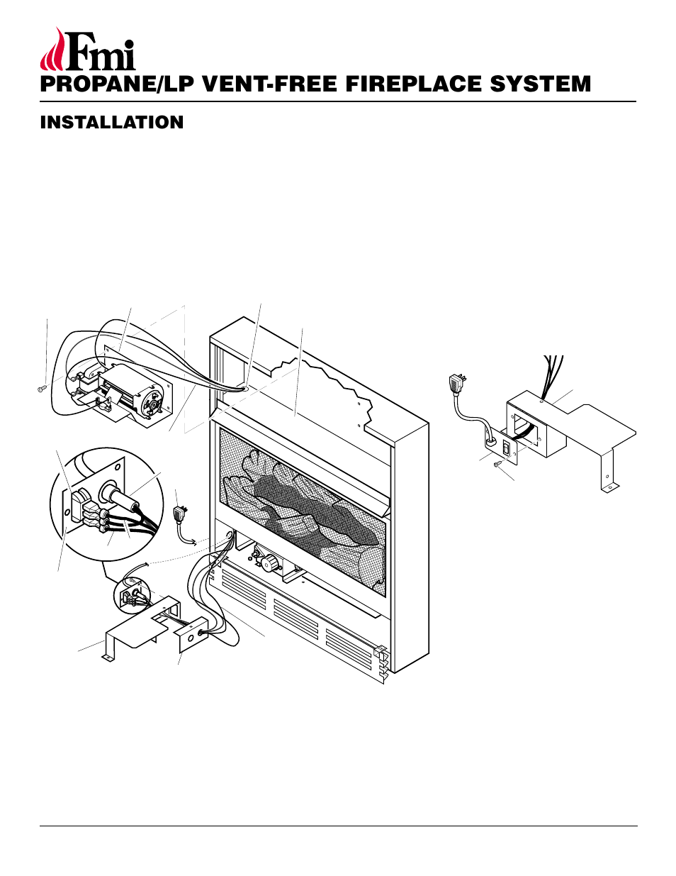 Propane/lp vent-free fireplace system, Installation, Continued | FMI FMH26TP User Manual | Page 12 / 28