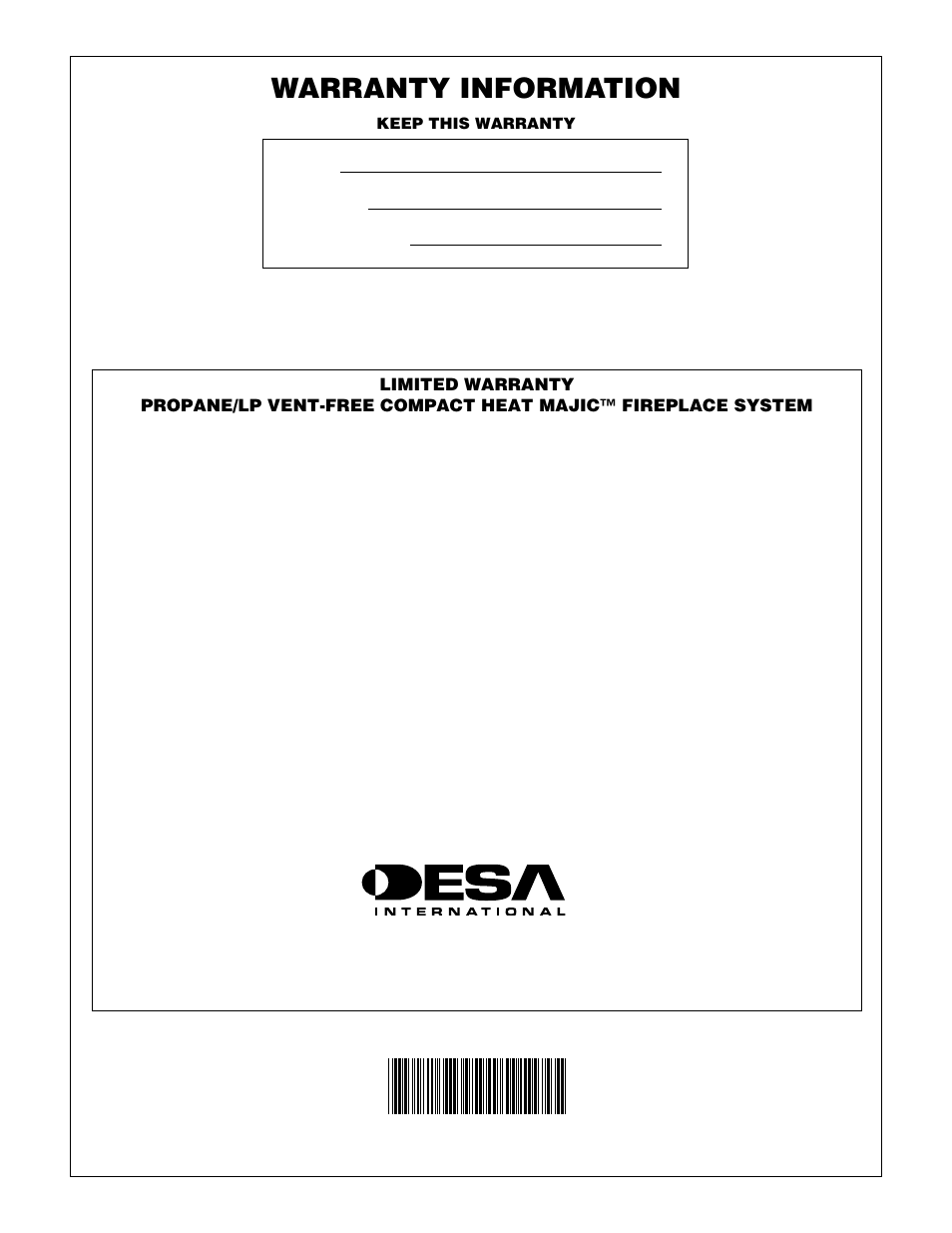 Warranty information | FMI FMH26TP User Manual | Page 28 / 28