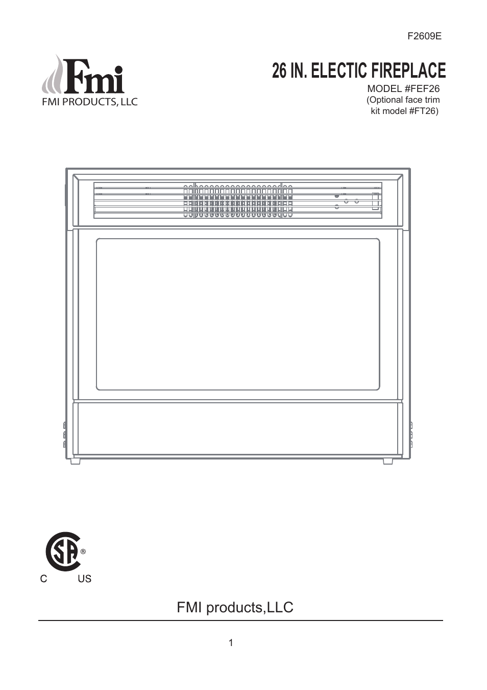 FMI FEF26 User Manual | 9 pages