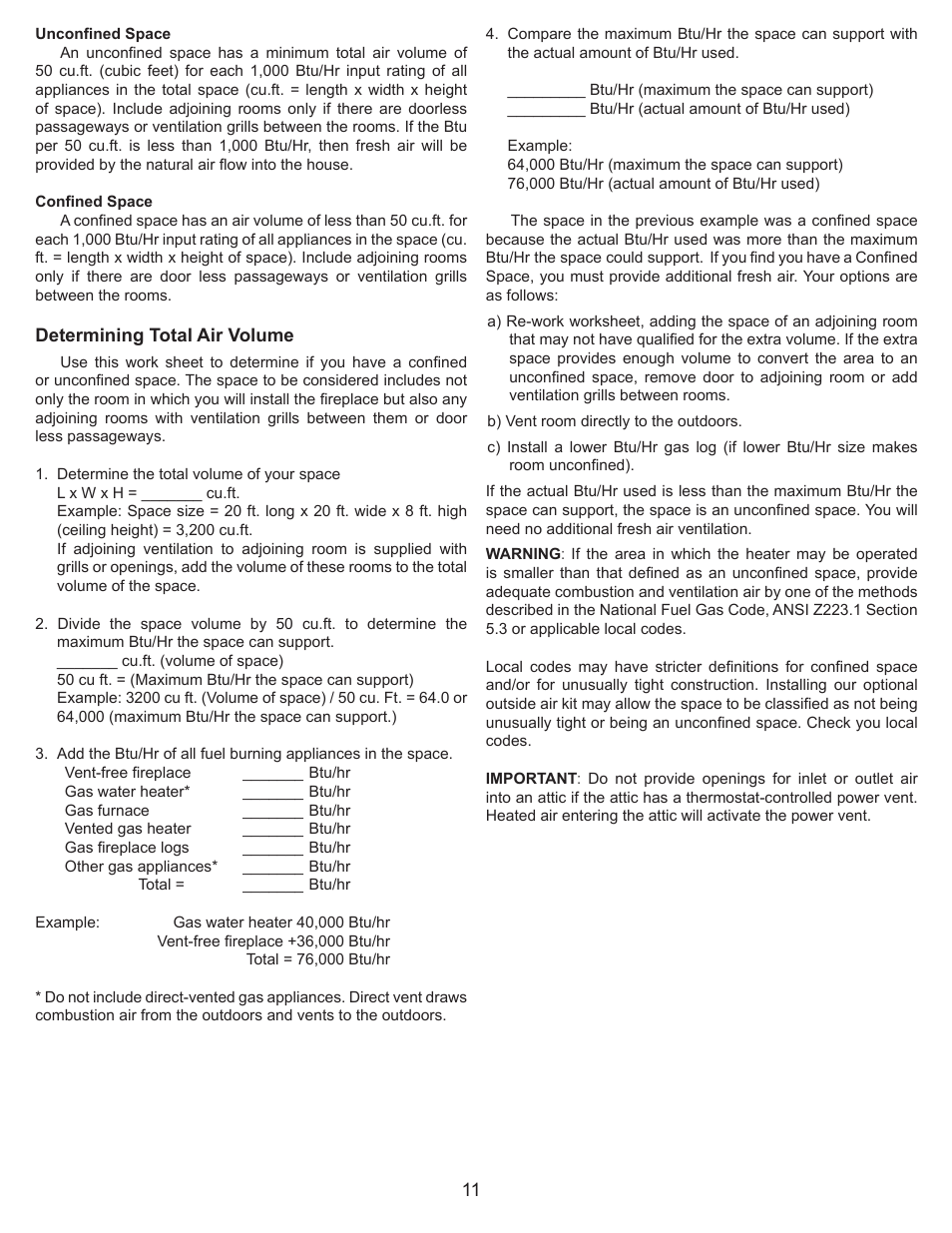FMI VENT FREE UNIVERSAL MASONRY FIREBOX MM39/44/49VF User Manual | Page 12 / 20