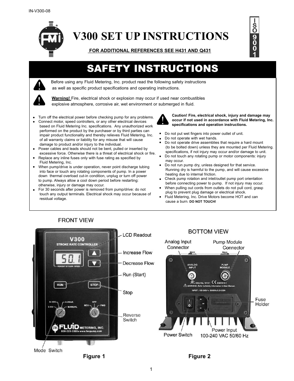 FMI V300 User Manual | 7 pages