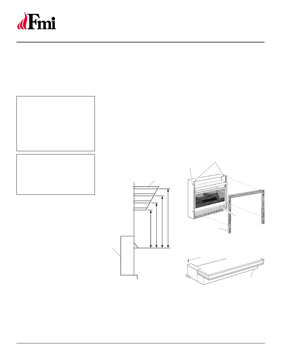 Natural gas vent-free fireplace system, Installation, Continued | Optional mantel installation | FMI FMH26TN User Manual | Page 10 / 28