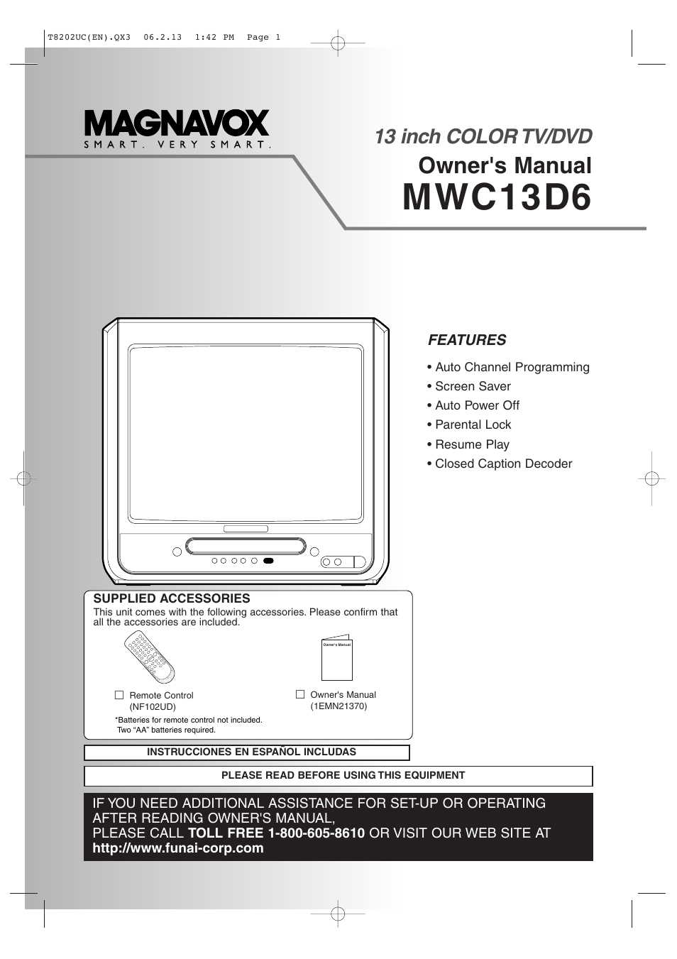 FUNAI MWC13D6 User Manual | 36 pages
