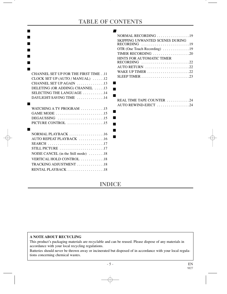FUNAI F3809U User Manual | Page 5 / 32