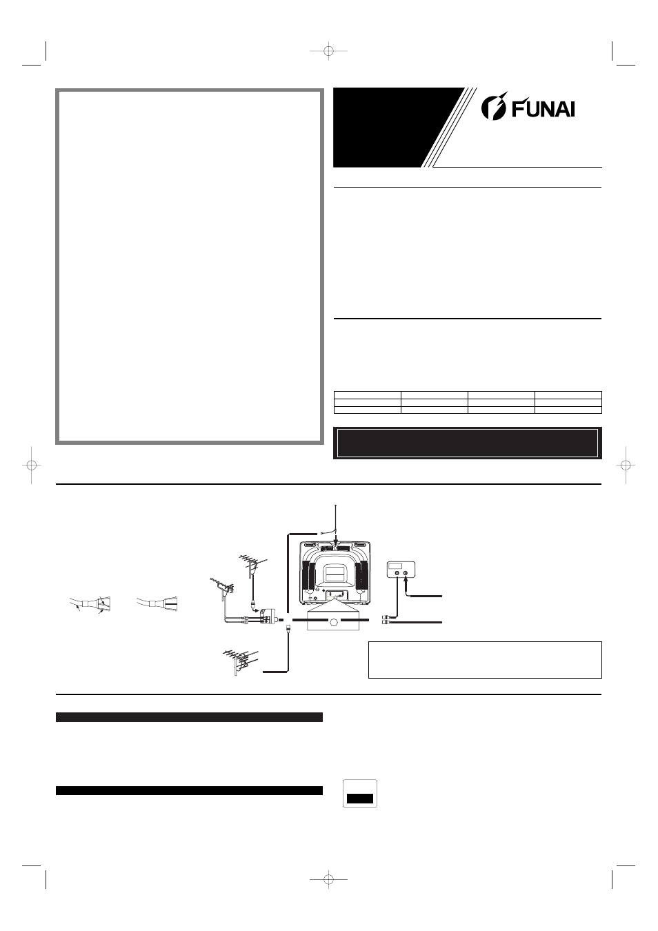 FUNAI F413TB User Manual | 8 pages