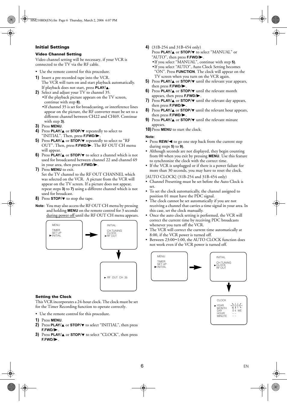 FUNAI VHS 31B-254 User Manual | Page 6 / 16