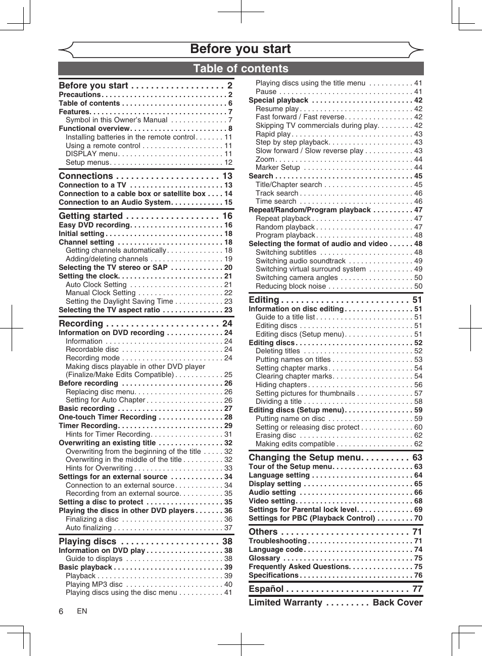 FUNAI MWR10D6 User Manual | Page 8 / 82