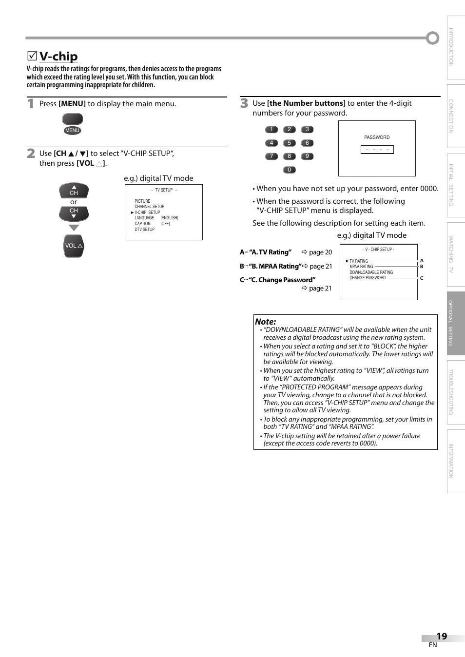 V-chip | FUNAI Durabrand CR130DR8 User Manual | Page 19 / 52