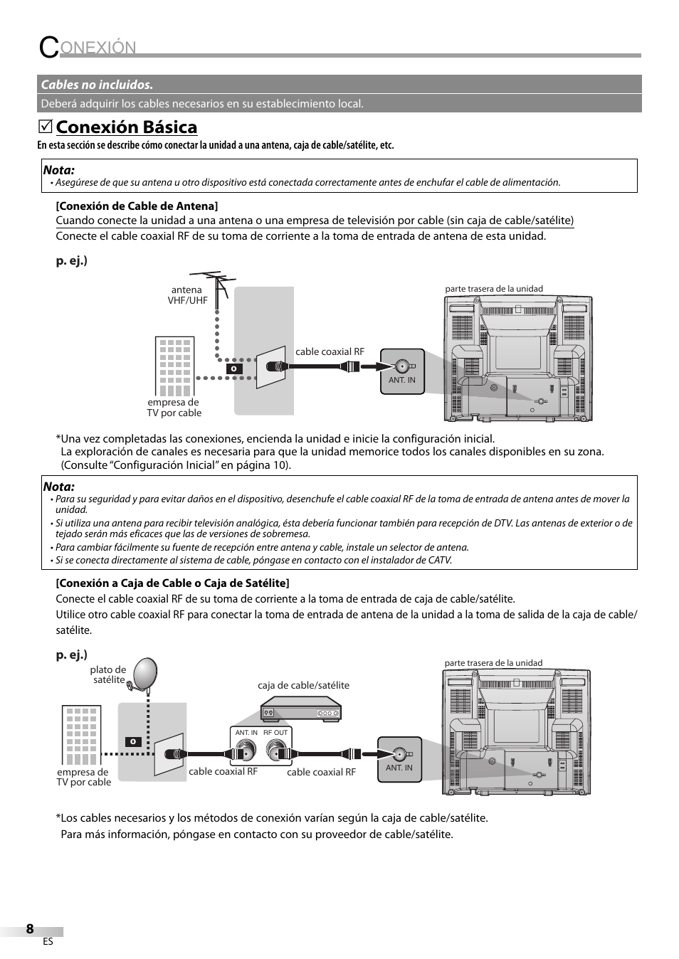 Onexión, Conexión básica | FUNAI Durabrand CR130DR8 User Manual | Page 34 / 52