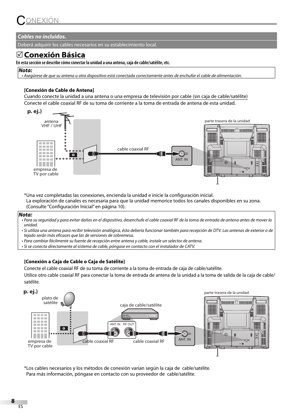 Onexión, Conexión básica | FUNAI CR130TT8 User Manual | Page 60 / 78