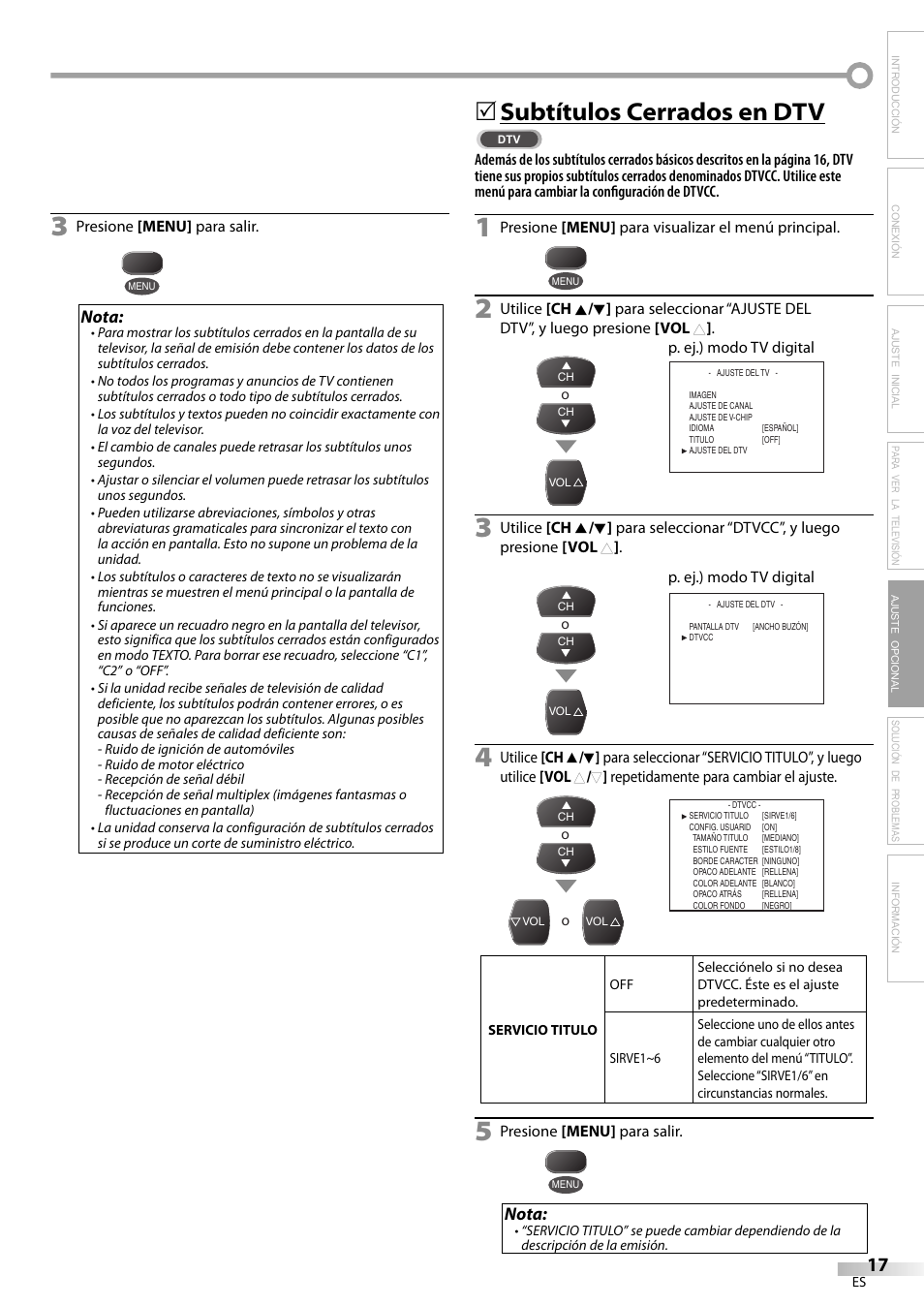 Subtítulos cerrados en dtv | FUNAI CR130TT8 User Manual | Page 69 / 78