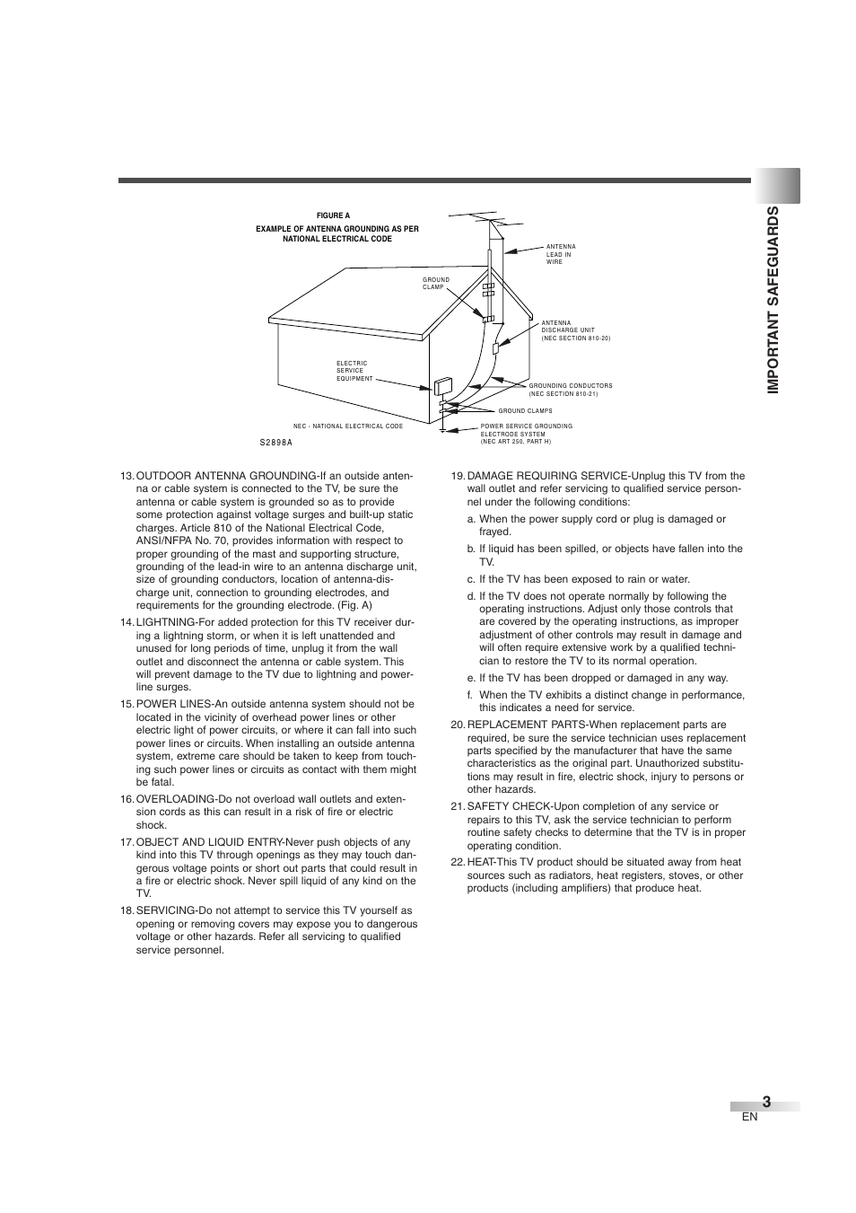 Impor t ant safegu ards | FUNAI MJ427GG User Manual | Page 3 / 40