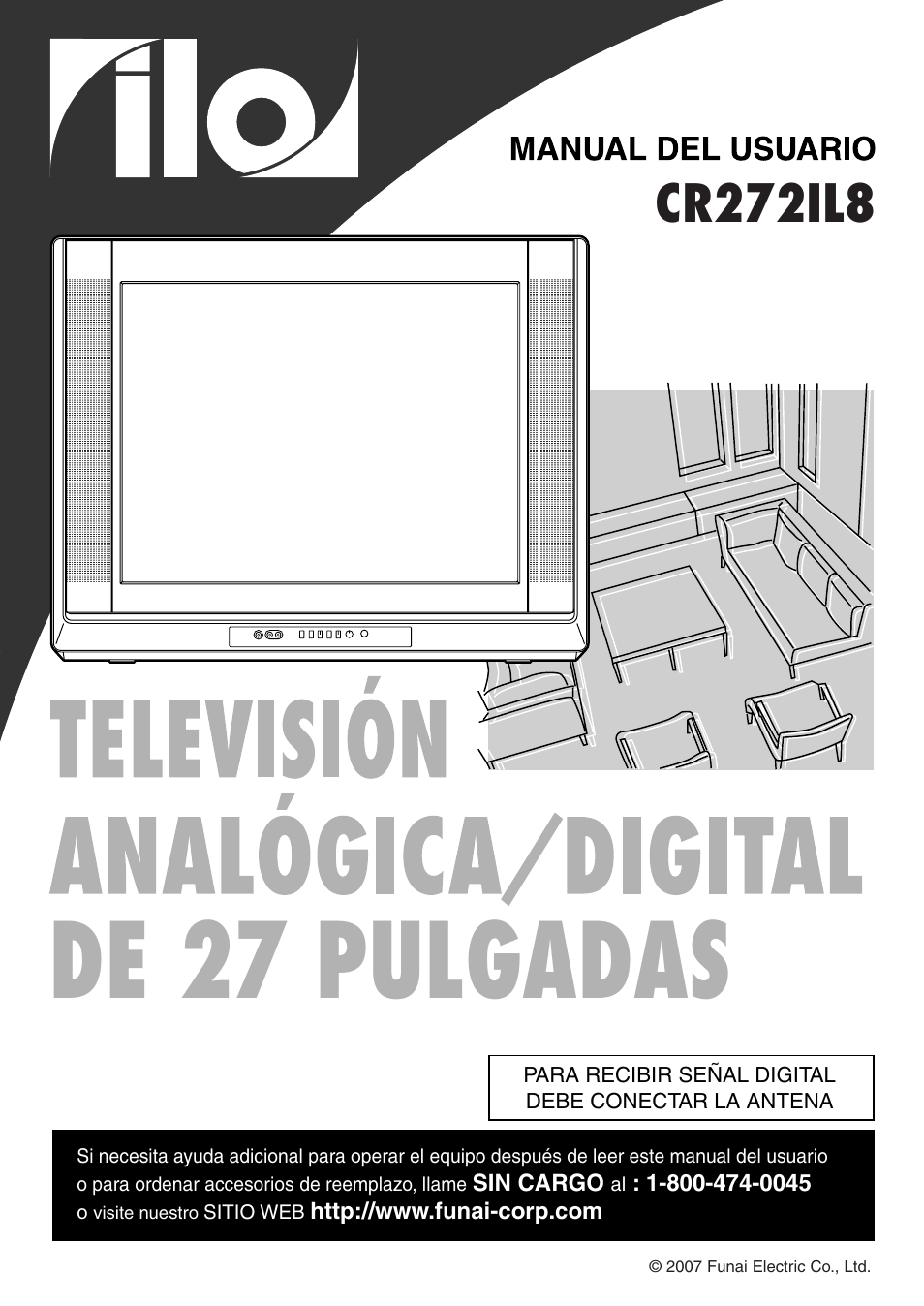 Cr272il8_l4860ul_es_v1.pdf, De 27 pulgadas, Cr272il8 | FUNAI CR272IL8 User Manual | Page 39 / 76