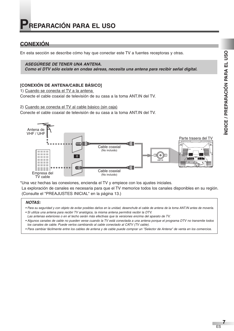 Reparación para el uso, Conexión | FUNAI CR272IL8 User Manual | Page 45 / 76