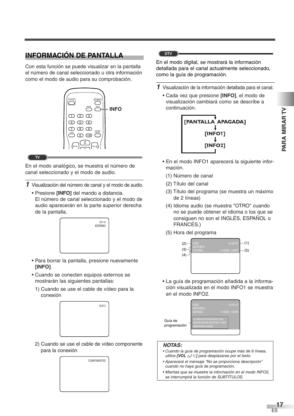 Información de pantalla, Para mirar tv | FUNAI CR272IL8 User Manual | Page 55 / 76