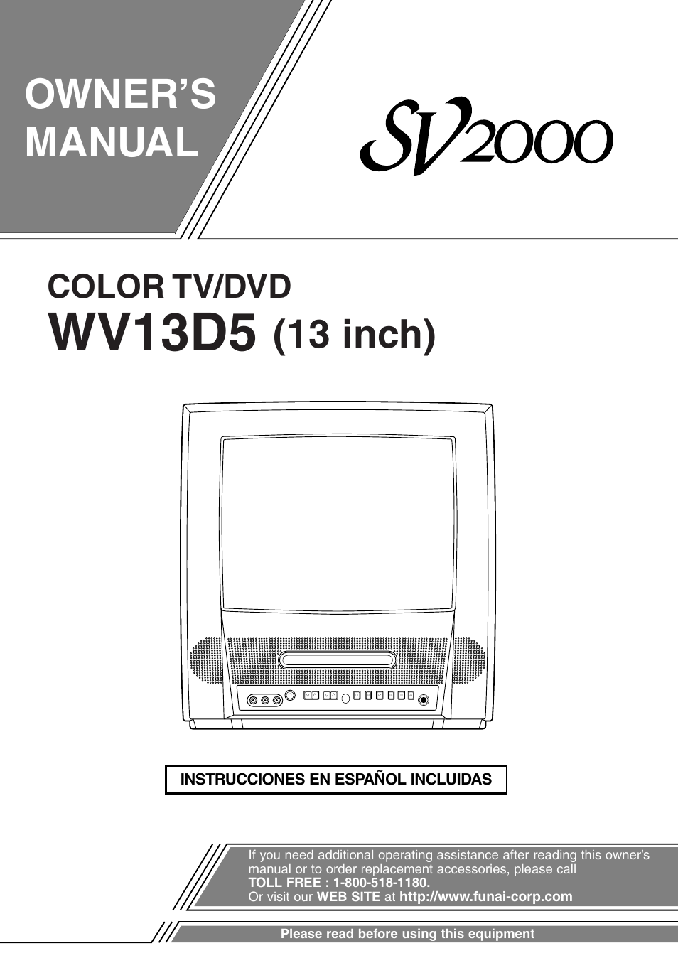 FUNAI WV13D5 User Manual | 40 pages