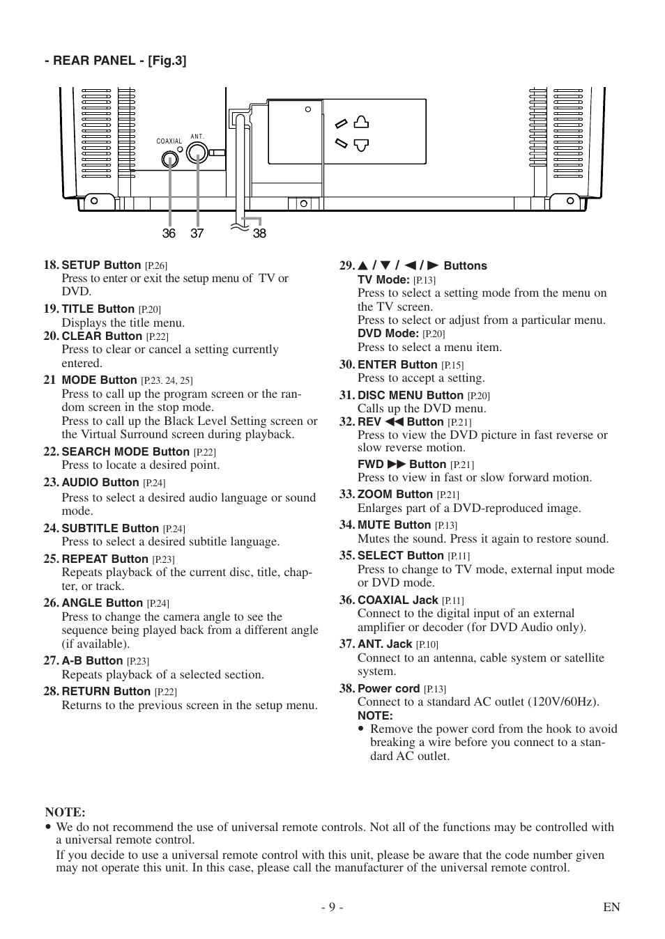 FUNAI WV13D5 User Manual | Page 9 / 40