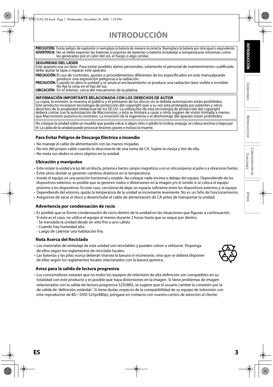 Introducción | FUNAI Blu-ray NB531MGX User Manual | Page 105 / 150