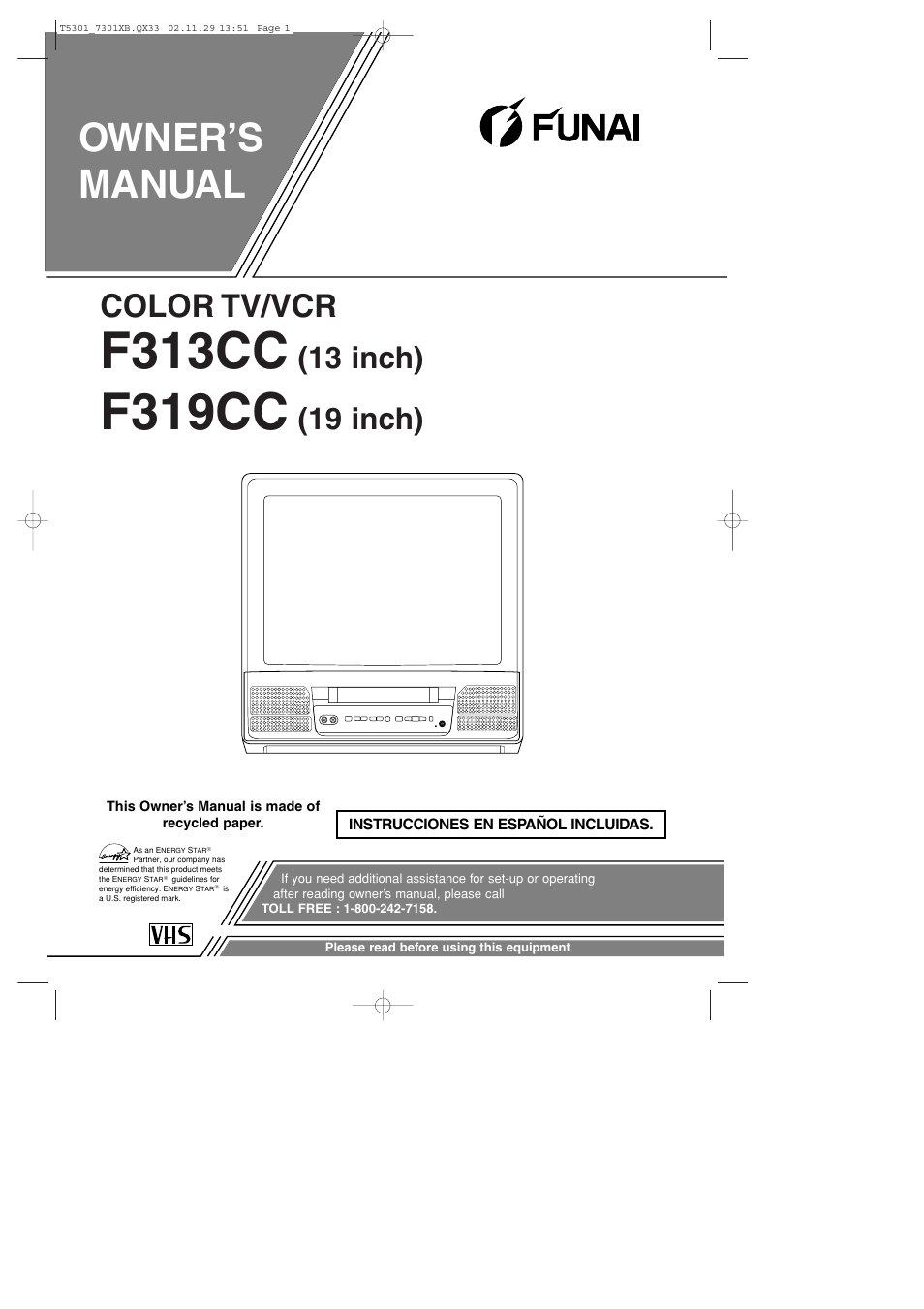 FUNAI F319CC User Manual | 32 pages
