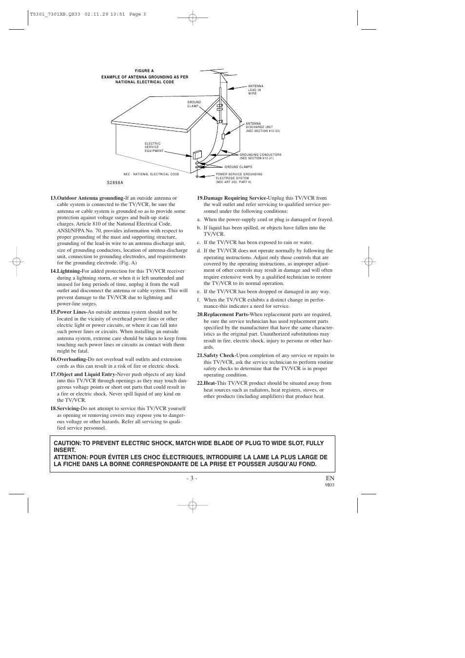 3 - en | FUNAI F319CC User Manual | Page 3 / 32