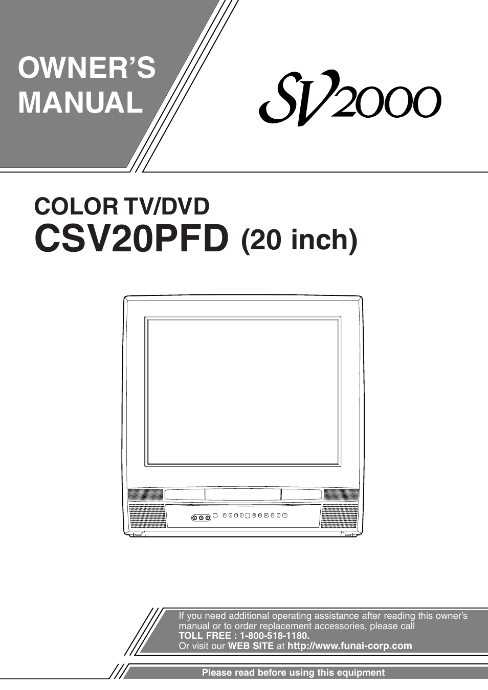 FUNAI CSV20PFD User Manual | 34 pages