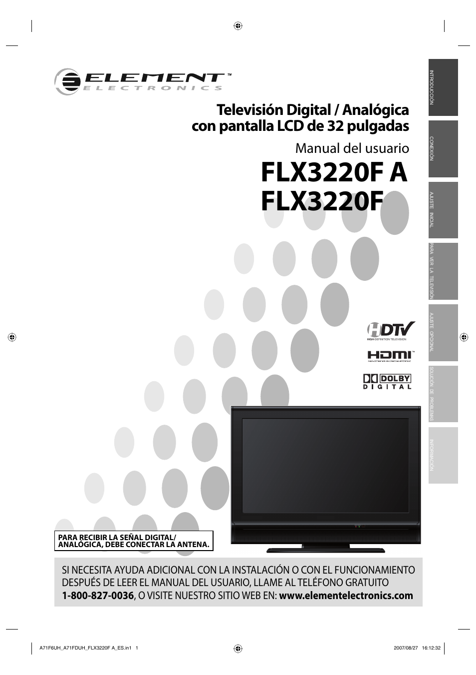 Manual del usuario | FUNAI FLX3220F User Manual | Page 37 / 72