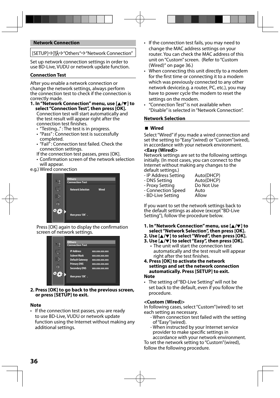 Network connection | FUNAI MBP5120F/F7 User Manual | Page 36 / 48
