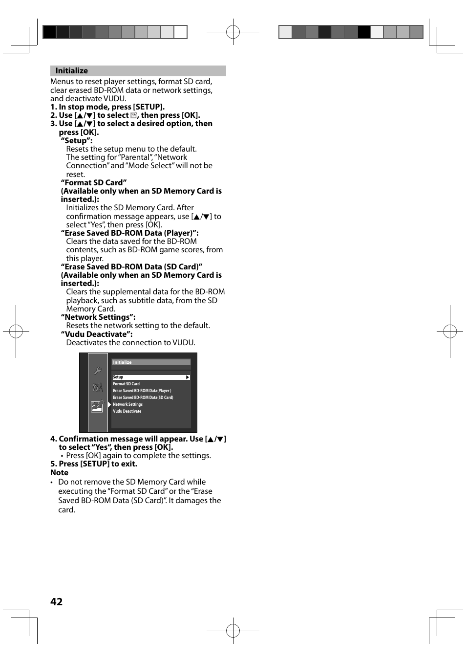 Initialize, Others, Troubleshooting | FUNAI MBP5120F/F7 User Manual | Page 42 / 48