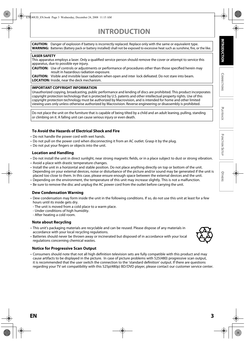 Introduction | FUNAI Blu-ray NB530SLX User Manual | Page 5 / 150