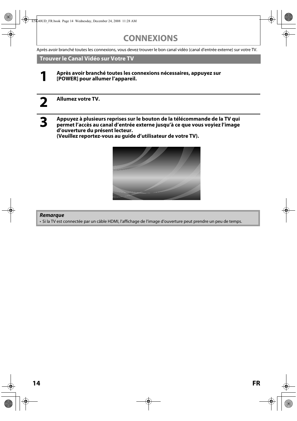 Trouver le canal vidéo sur votre tv, Connexions | FUNAI Blu-ray NB530SLX User Manual | Page 66 / 150