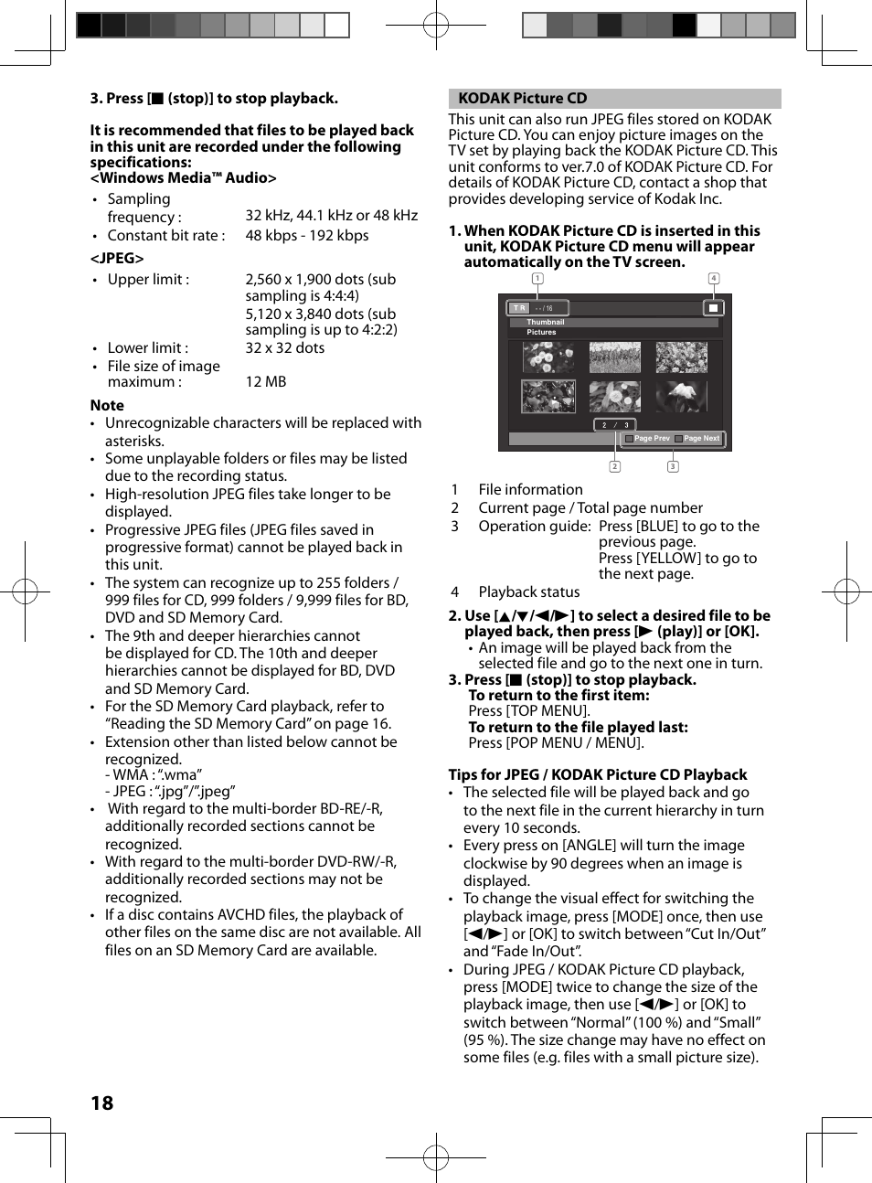 Kodak picture cd | FUNAI MBP5130/F7 User Manual | Page 18 / 52