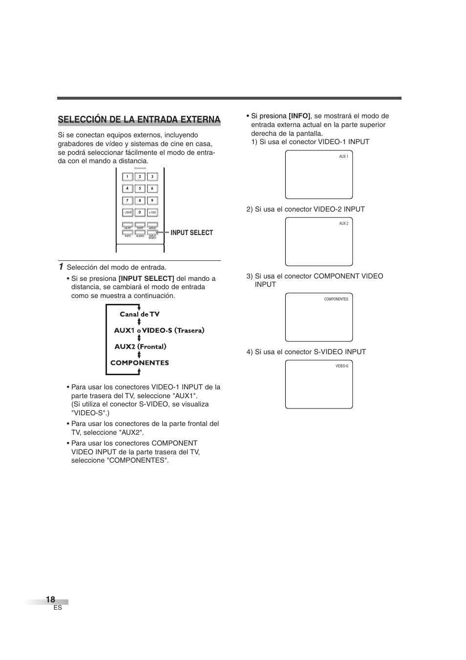 Selección de la entrada externa | FUNAI IWT3206 User Manual | Page 56 / 76