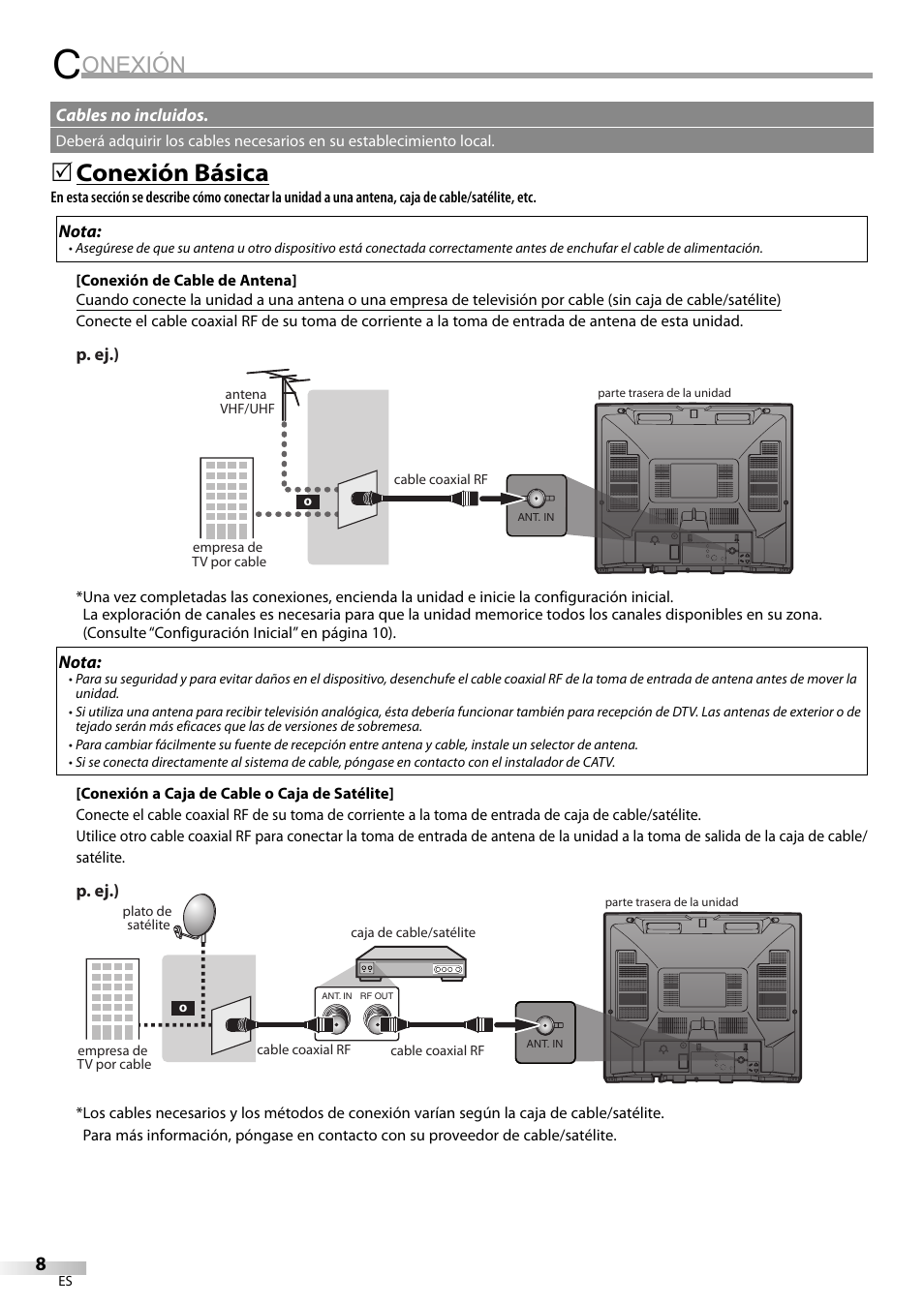 Onexión, Conexión básica | FUNAI CR202EM9 User Manual | Page 34 / 52