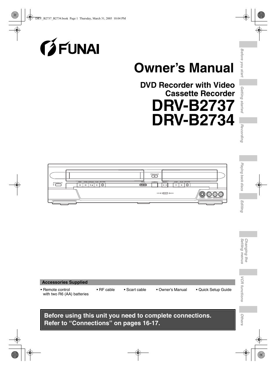 FUNAI DRV-B2734 User Manual | 76 pages