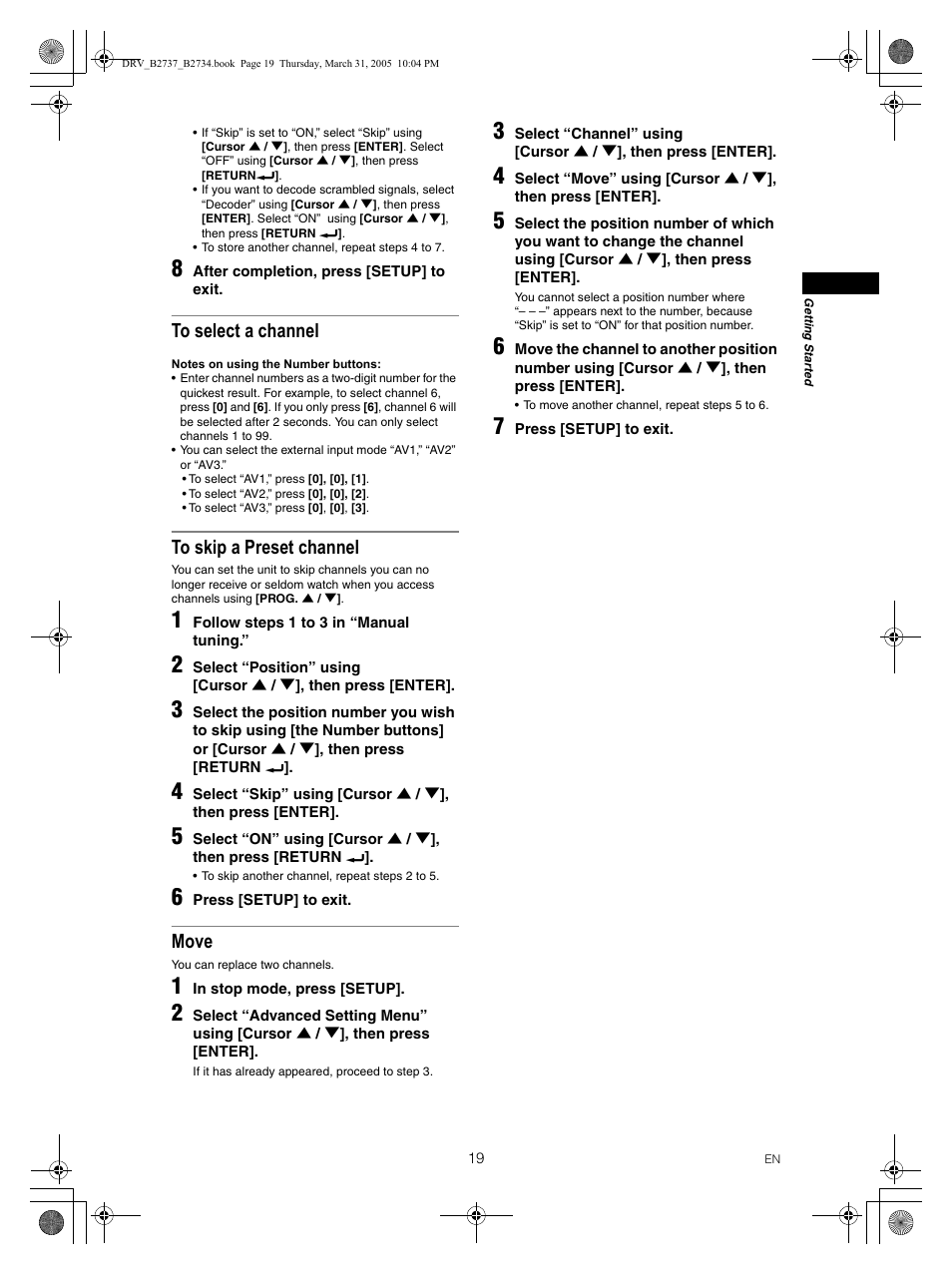 Move | FUNAI DRV-B2734 User Manual | Page 19 / 76