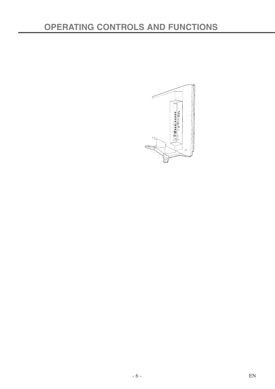 Operating controls and functions | FUNAI F20LCTE User Manual | Page 6 / 48