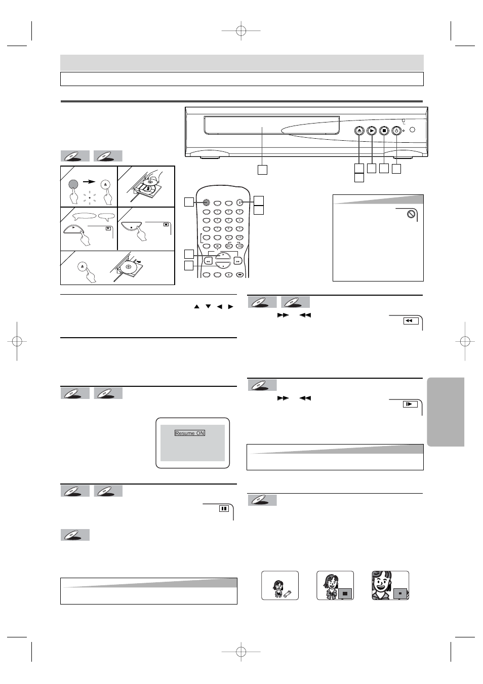 Playback, Functions, Hint | 5hint hint, 1hint hint | FUNAI MSD124 User Manual | Page 9 / 20