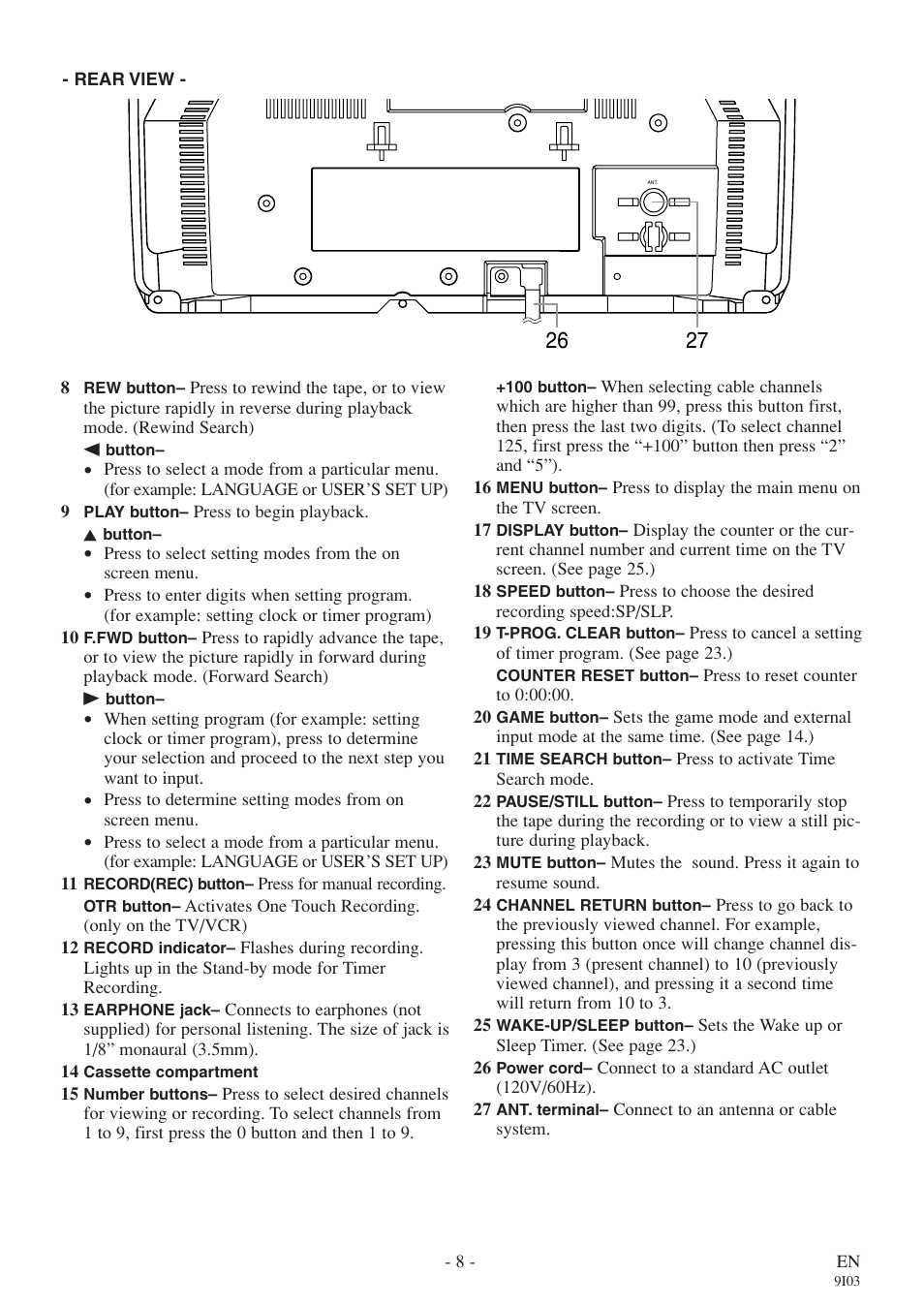 FUNAI EC313E User Manual | Page 8 / 32