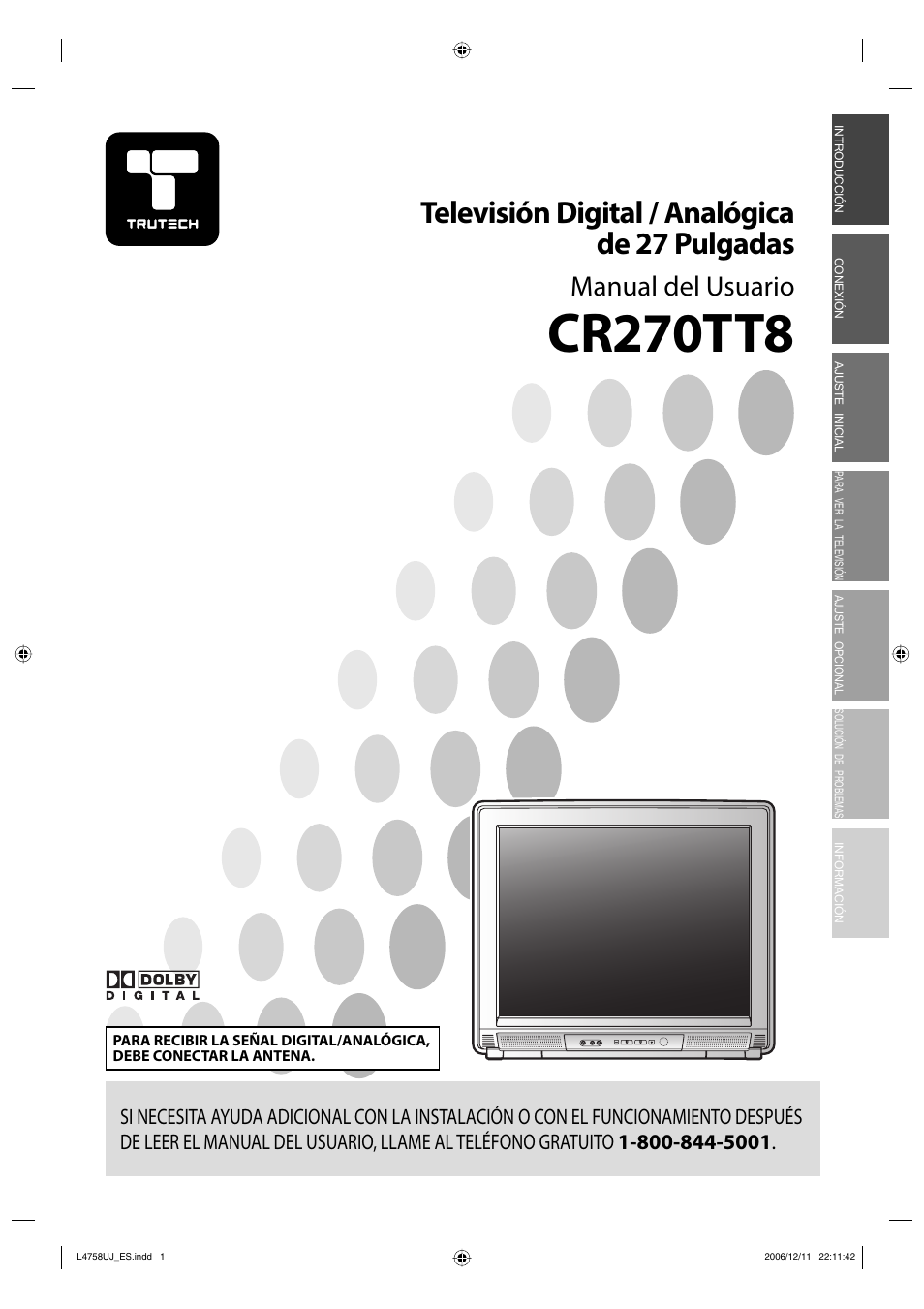 Cr270tt8_l4758uj_es_v1.pdf, Cr270tt8, Televisión digital / analógica de 27 pulgadas | Manual del usuario | FUNAI CR270TT8 User Manual | Page 29 / 56