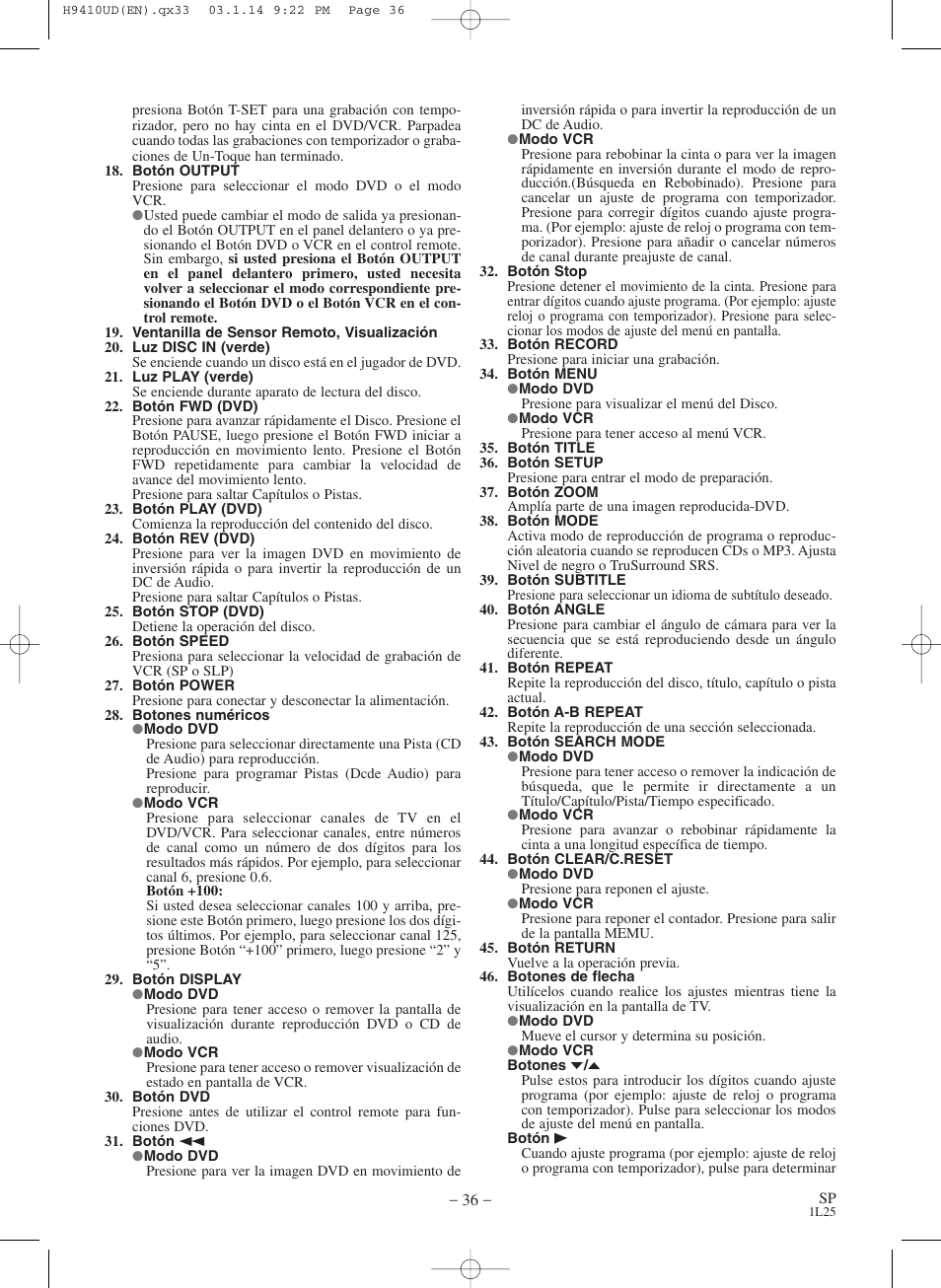 FUNAI Emerson EWD2203 User Manual | Page 36 / 44