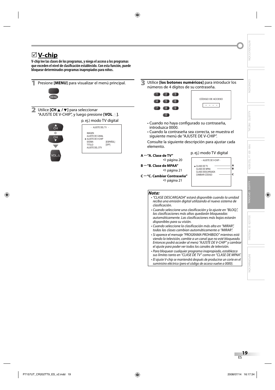 V-chip | FUNAI CR202TT9 User Manual | Page 45 / 80