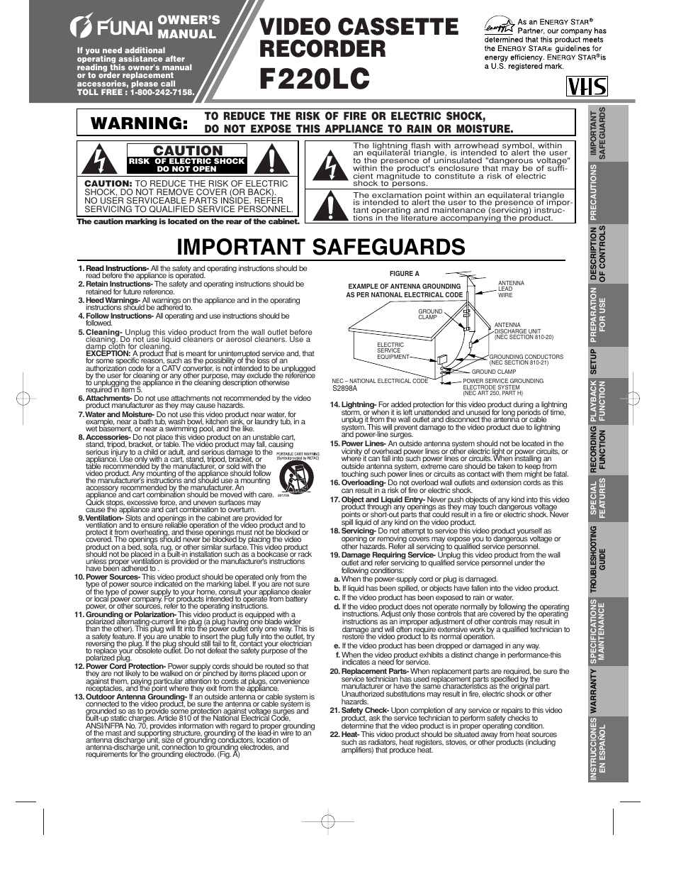 FUNAI F220LC User Manual | 8 pages