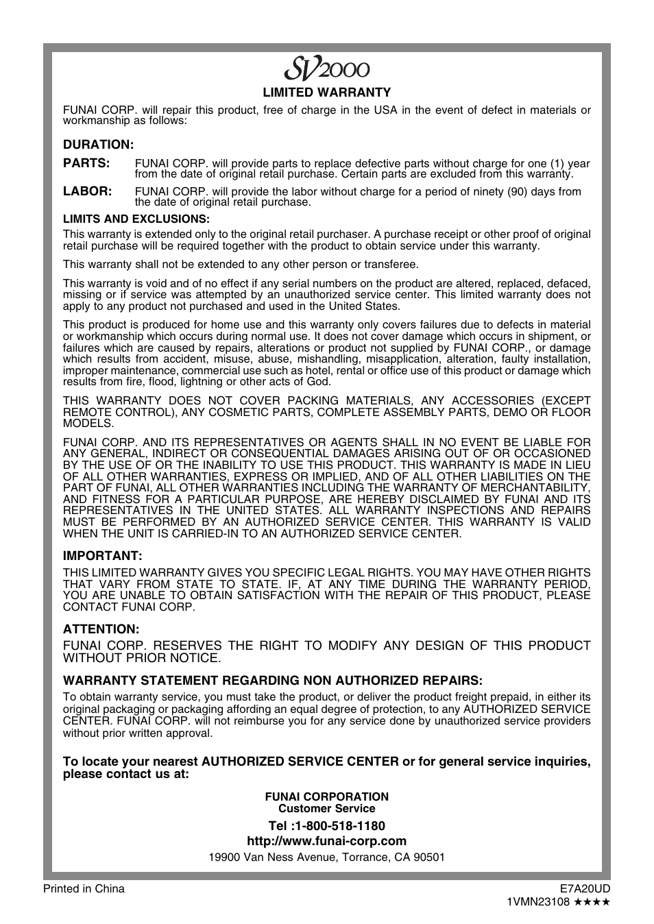 FUNAI SV2000 WV10D6 User Manual | Page 80 / 82