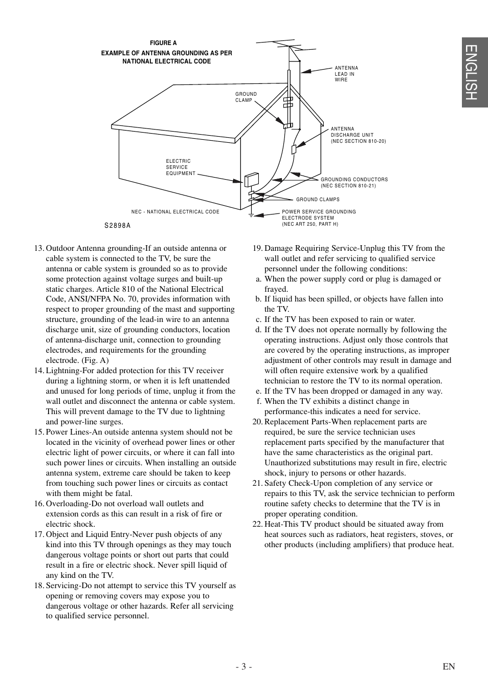 English | FUNAI F20LCTE-A User Manual | Page 3 / 48